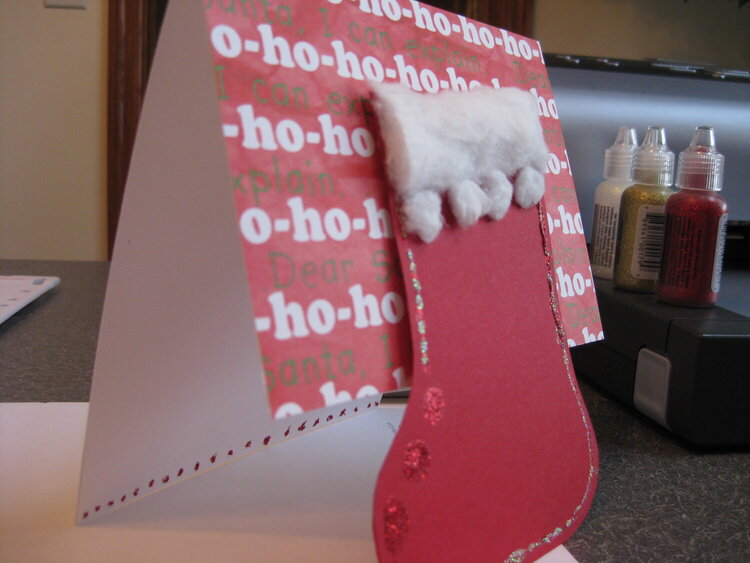 handmade stocking card 1