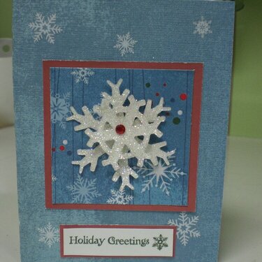 Christmas snow flake card
