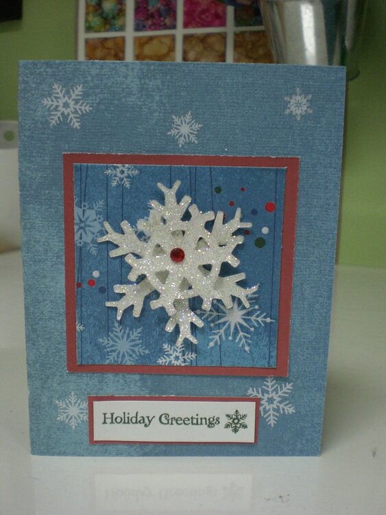 Christmas snow flake card