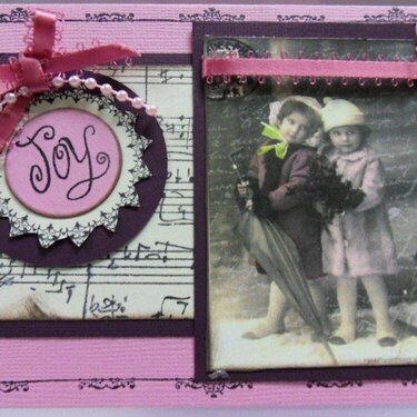 Joy Vintage xmas Card