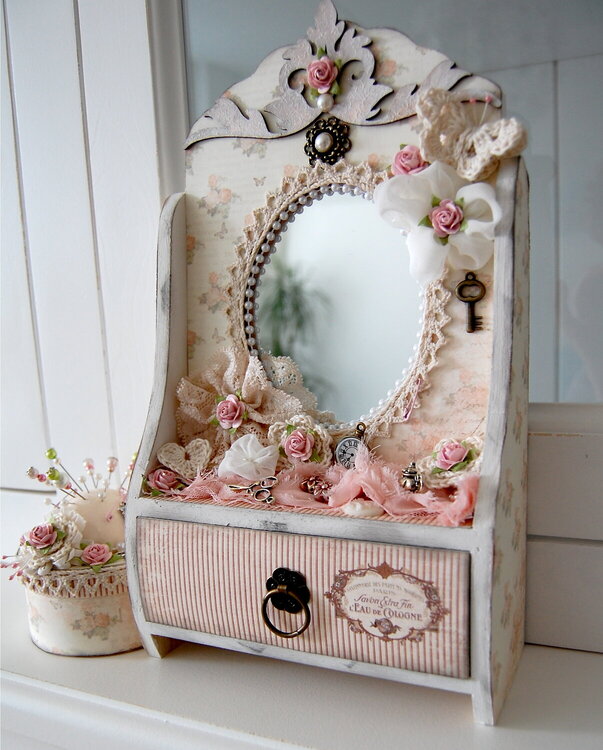 mirror with drawer *Dusty Attic*
