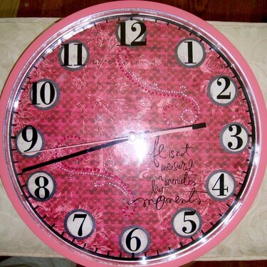 My very pink clock!