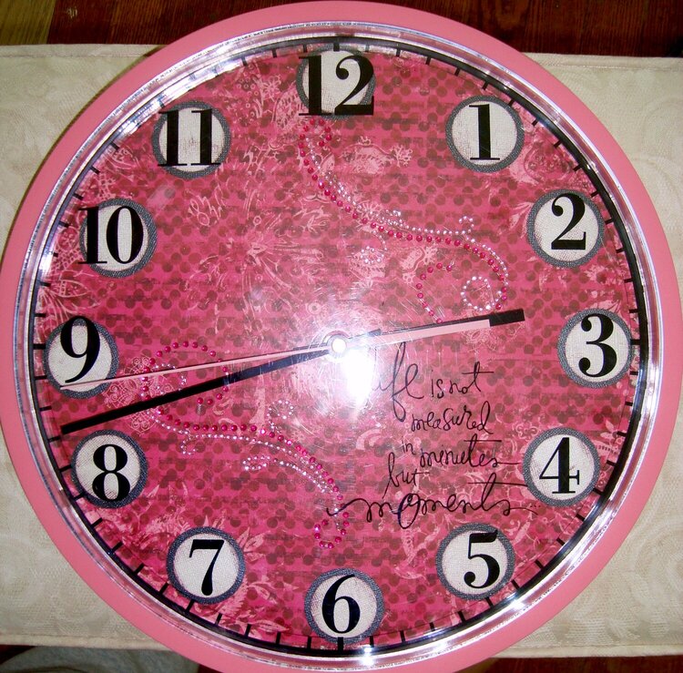 My very pink clock!