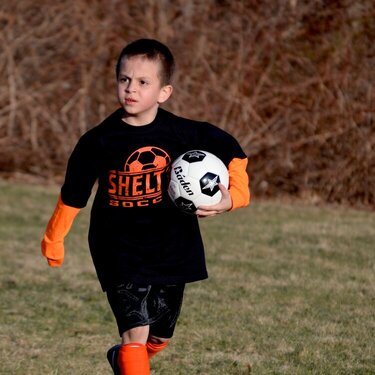My Sons First Soccer practice