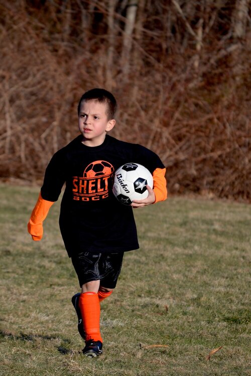 My Sons First Soccer practice