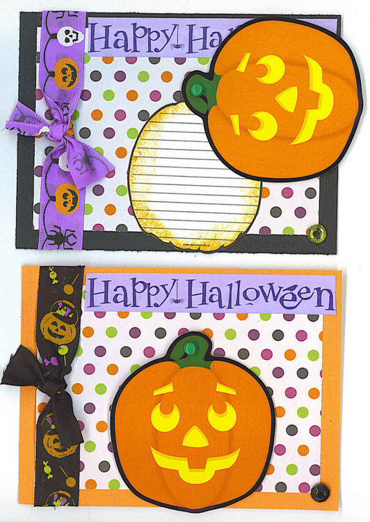 Jack-o-lantern Journaling Box for Halloween Swap