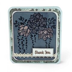 Elegant Succulents Thank You Card