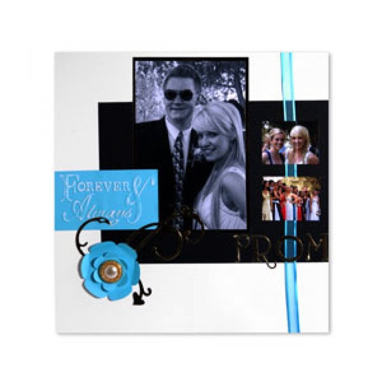 Forever &amp; Always Prom Scrapbook Page