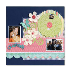 Celebrate Photo Wheel Scrapbook Page by Debi Adams