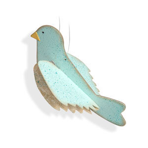Hanging Bird Ornament by Deena Ziegler