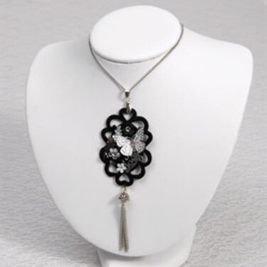 Frame and Pendant Necklace by Beth Reames