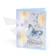 Friends Butterfly & Flowers Card by Beth Reames