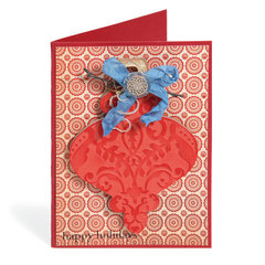 Happy Holidays Embossed Ornament Card by Deena Ziegler