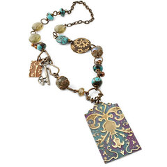 Damask Steampunk Necklace by Mackenzie Mullane