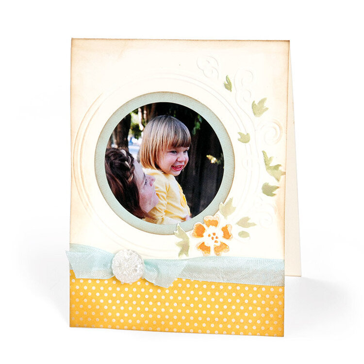 Embossed Circle Frame by Cara Mariano