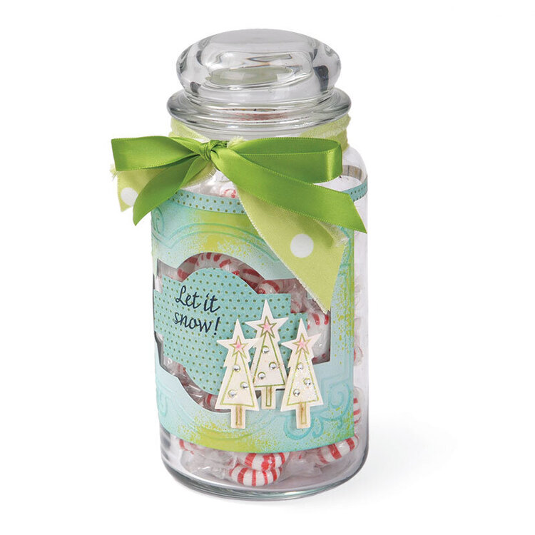 Let Ut Snow Candy Jar by Cara Mariano