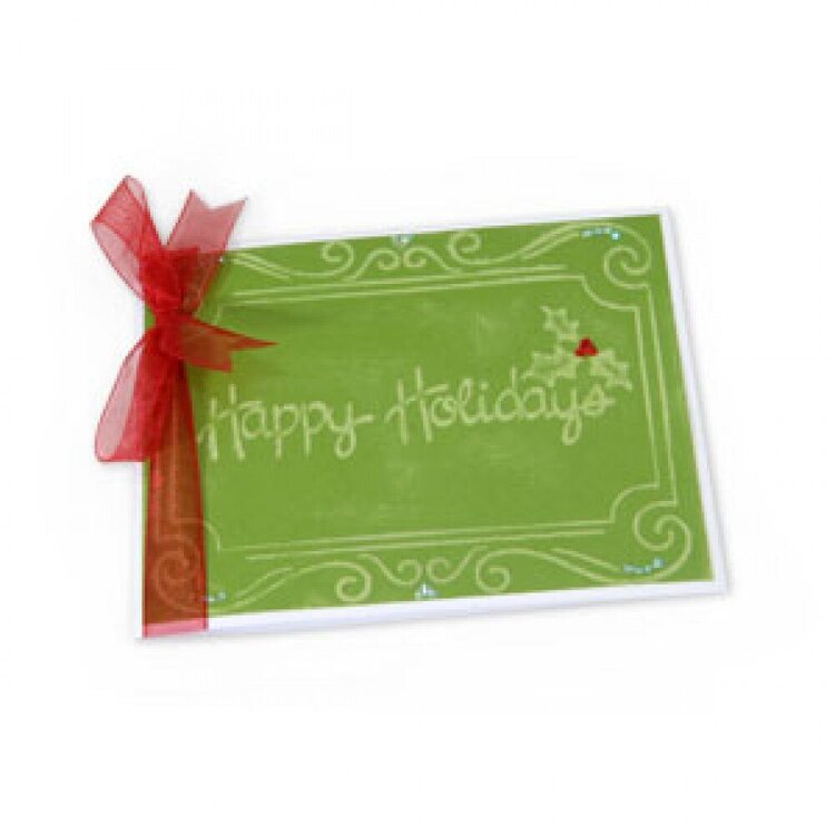 Embossed Happy Holidays w/ Holly Card by Deena Ziegler