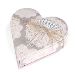 Crown & Key Heart Box by Beth Reames