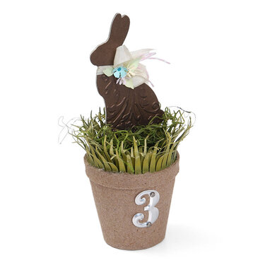 Spring Bunny Table Number Planter by Debi Adams