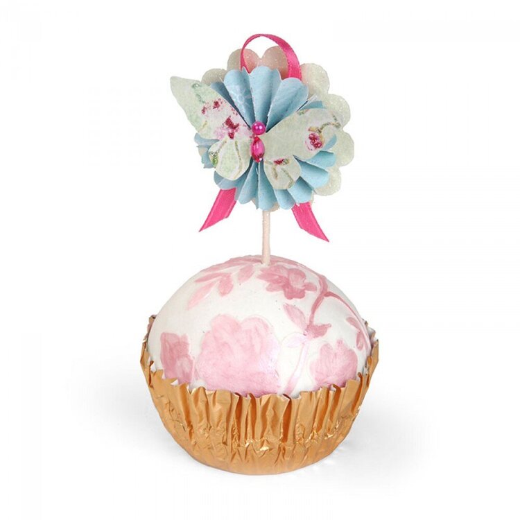 Butterfly Medallions Cupcake Topper