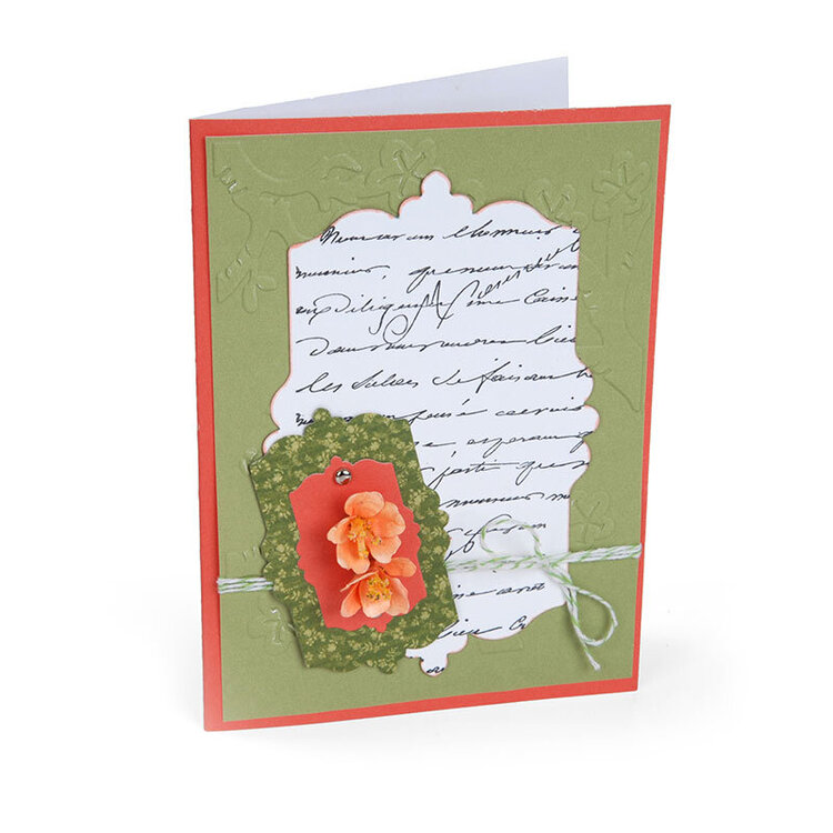 Flowering Quince &amp; Labels Card by Susan Tierney-Cockburn