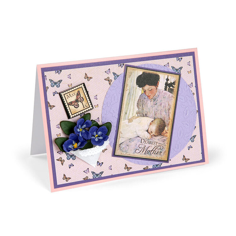 Dearest Mother Violets Card by Susan Tierney-Cockburn