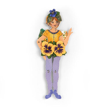 Fairy with Pansy Dress by  Susan Tierney-Cockburn