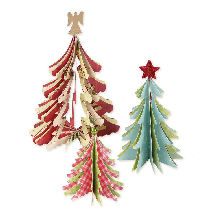 3-D Christmas Trees  by Brenda Walton