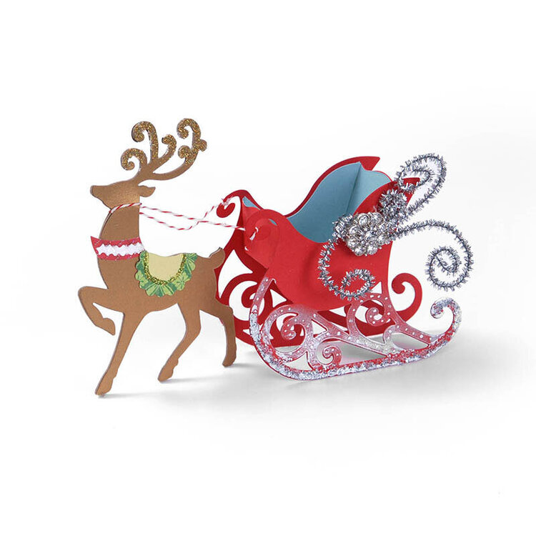 Sleigh Favor Box &amp; Reindeer by Beth Reames