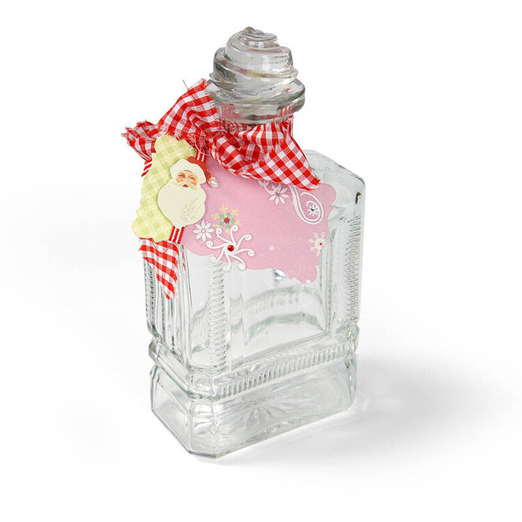 Embellished Glass Bottle by Beth Reames