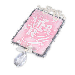 Embossed Be Merry Ornament  by Beth Reames