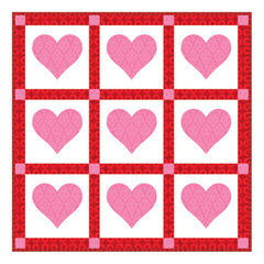 Passionate About Pink Hearts Wall Hanging by Linda Nitzen