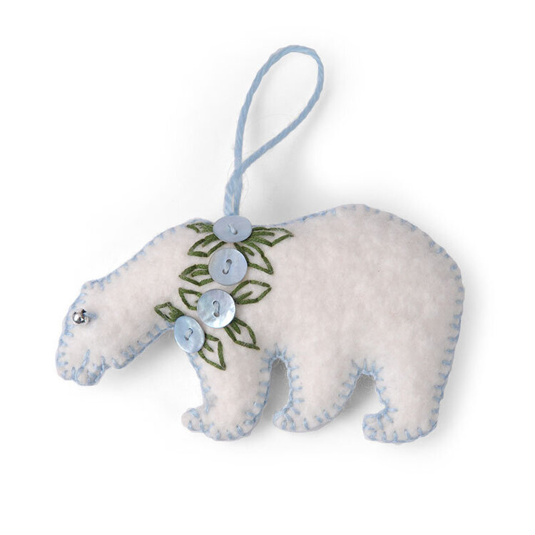 Polar Bear Ornament by Jorli Perine