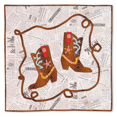 Dancing Cowboy Boots Wall Hanging by Shirley Van Dyken