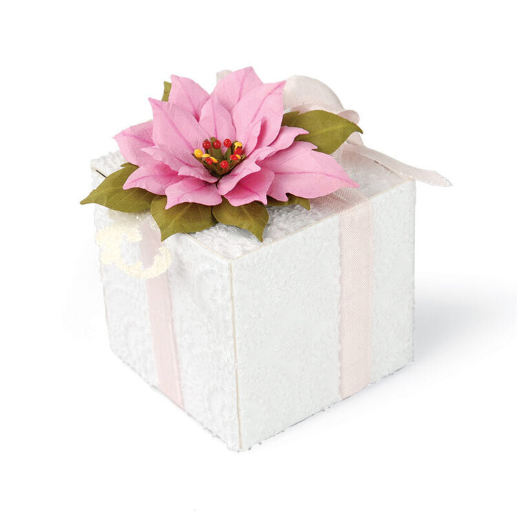 Pink Poinsettia Gift Box by Debi Adams