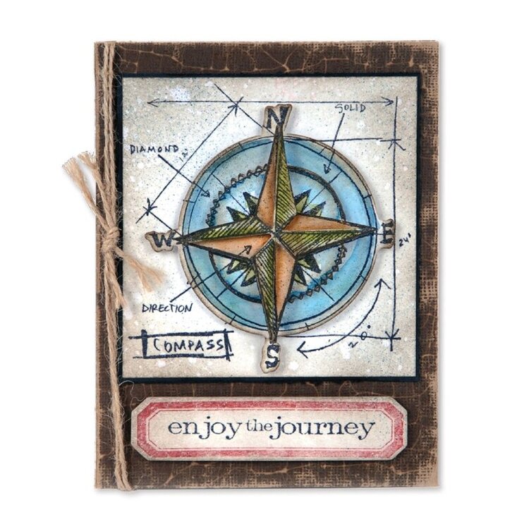 Enjoy the Journey Compass Card by Tim Holtz