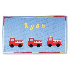 Ryan's Fire Truck Wall Hanging by Shirley Van Dyken