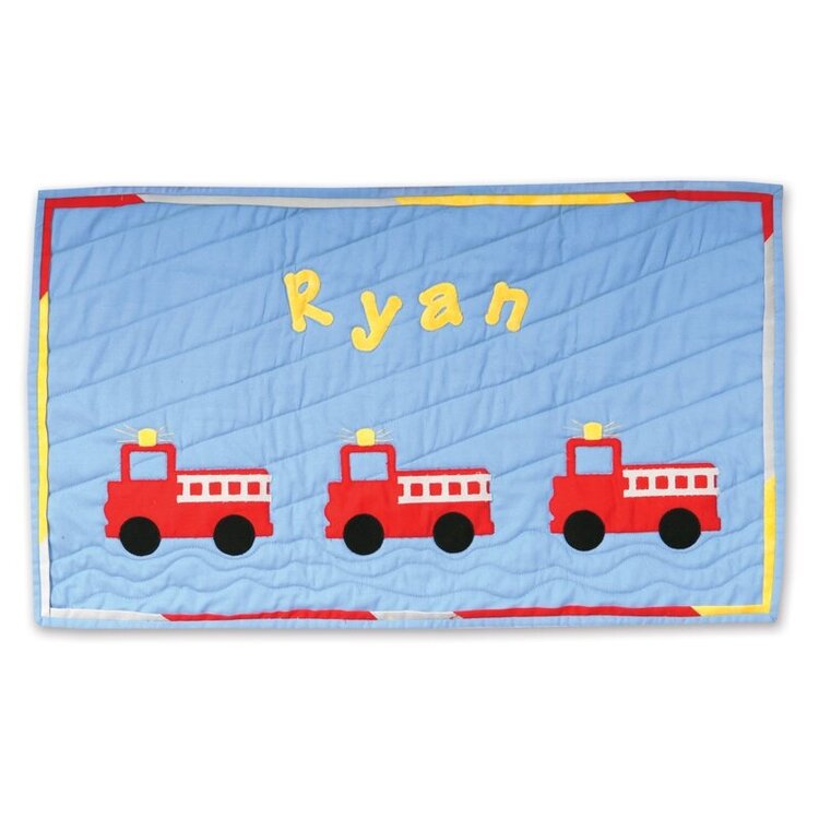 Ryan&#039;s Fire Truck Wall Hanging by Shirley Van Dyken