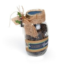 Season's Greetings Pinecone Jar by Deena Ziegler