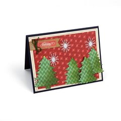 Holiday Wishes Christmas Trees Card by Deena Ziegler
