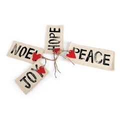 'Joy', 'Noel', 'Hope', and 'Peace' Gift Tags by Stephanie Ackerman