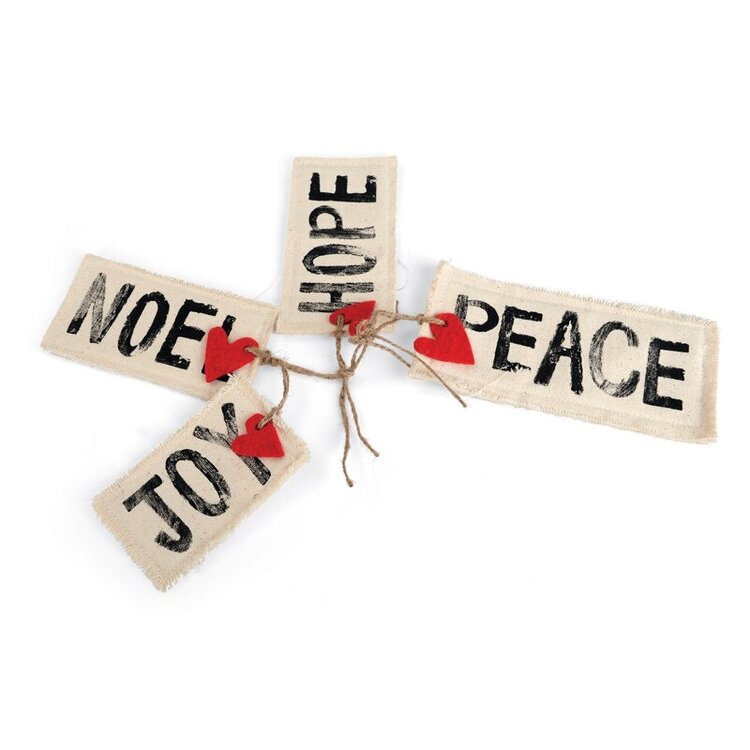 &#039;Joy&#039;, &#039;Noel&#039;, &#039;Hope&#039;, and &#039;Peace&#039; Gift Tags by Stephanie Ackerman