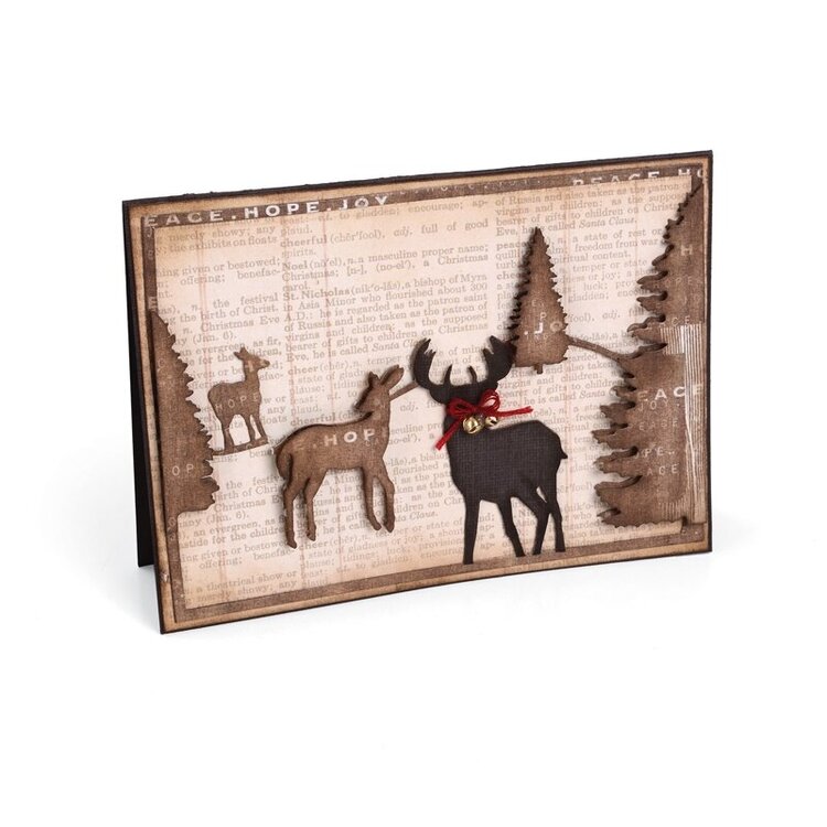 &#039;Peace, Hope, Love&#039; Reindeer Card by Wendy Cuskey
