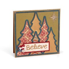 'Believe' Christmas Trees Card by Wendy Cuskey