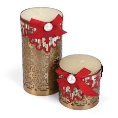 Snowflake Border Embellished Candle by Wendy