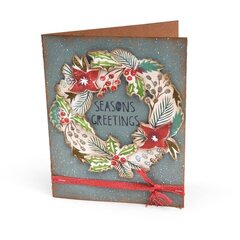 Season's Greeting Wreath Card