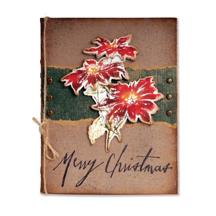 Merry Christmas Poinsettia Card