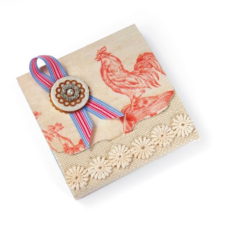 Rooster Notepad Cover by Brenda Walton
