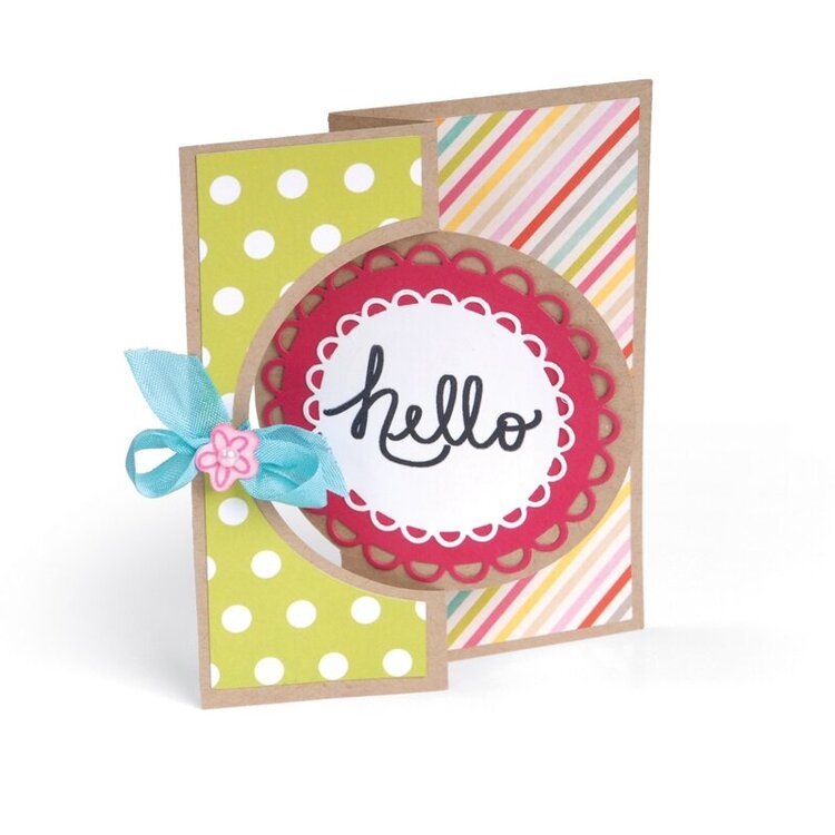 Hello Circle Flip-its Card by Deena Ziegler