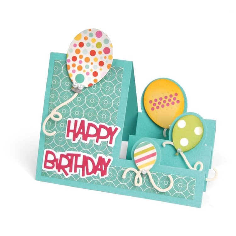 Birthday Balloons Step-Ups Card by Deena Ziegler